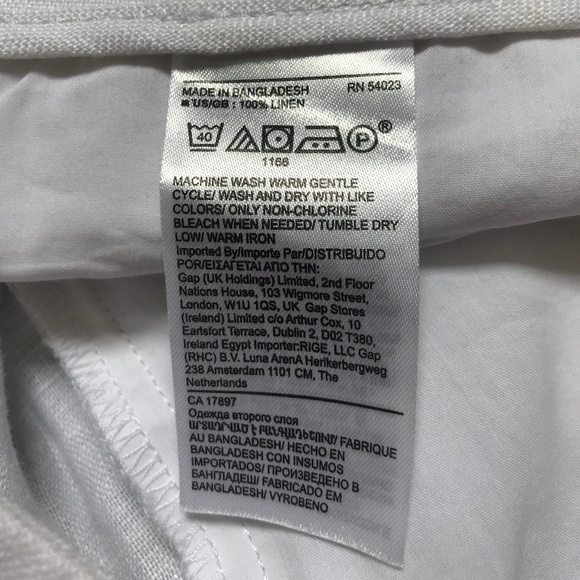 NWT Women's Banana Republic White Linen Pants 12 High Rise Pleated Wide Leg - Picture 7 of 8